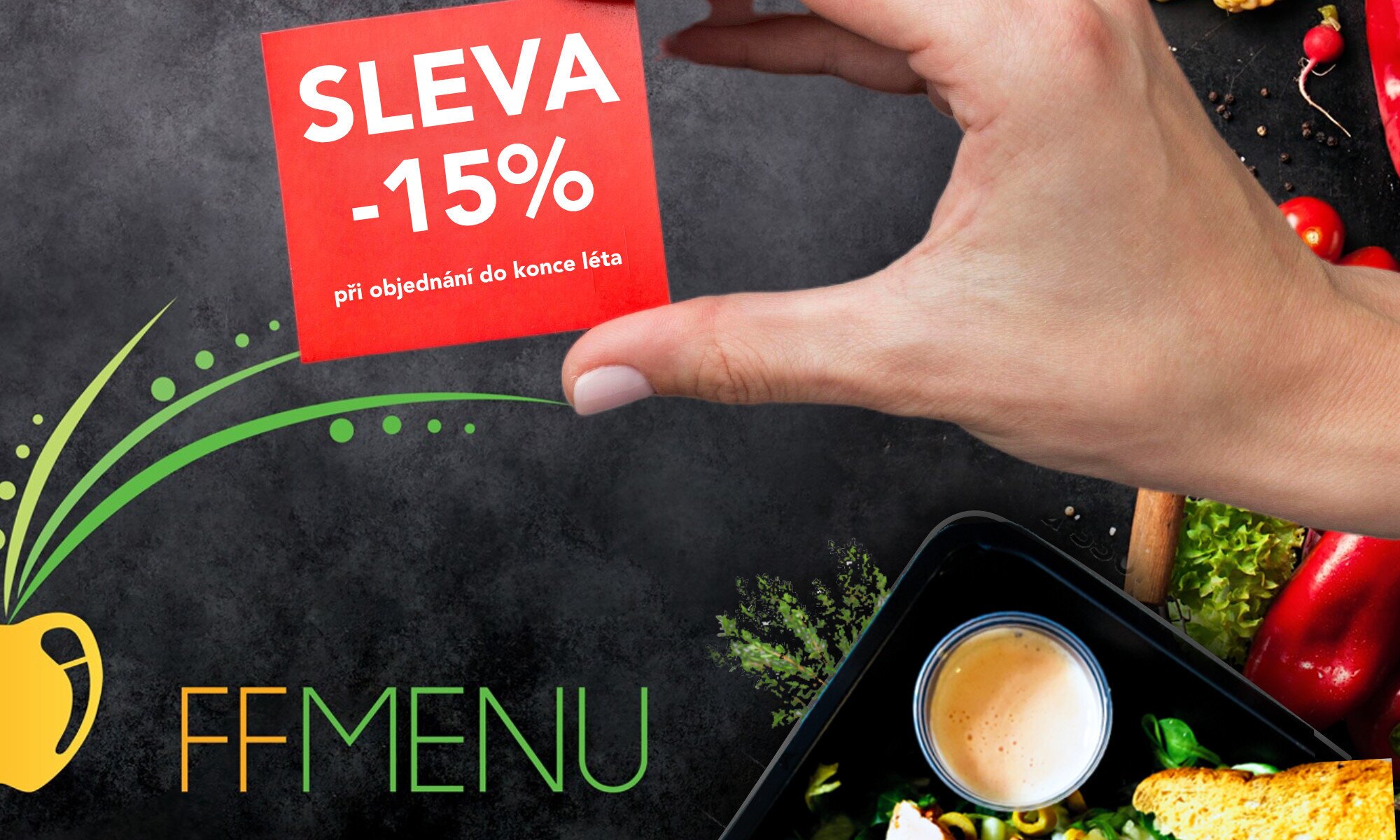 🌞 Chyťte letní slevu 15% na zdravé stravování s FF Menu! 🌞