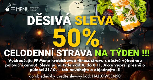 🎃 Děsivá Halloween sleva 50 %! 👻